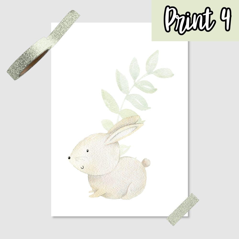 Baby Waldtiere Art Print - DIN A5, DIN A4